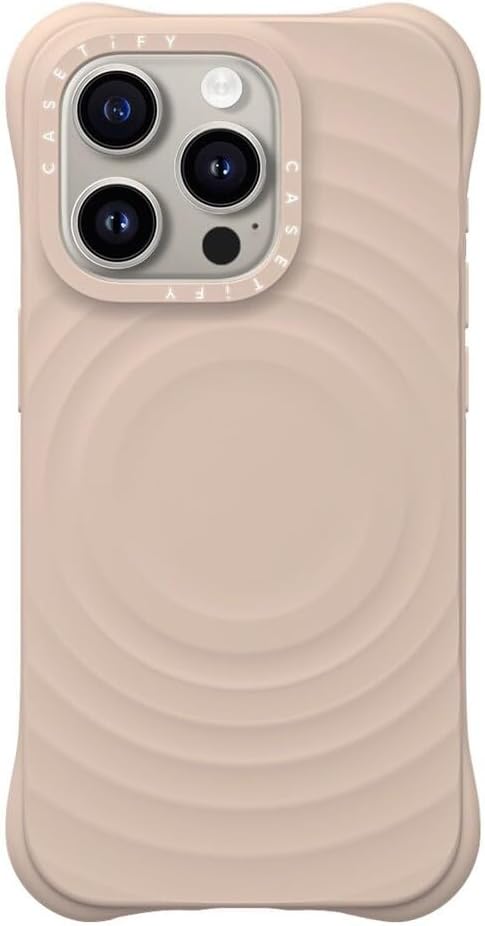 CASETiFY Ripple iPhone 15 Pro Case [ 2X Military Grade Drop Tested/Wave Textured/Compatible with Magsafe ] - Oat