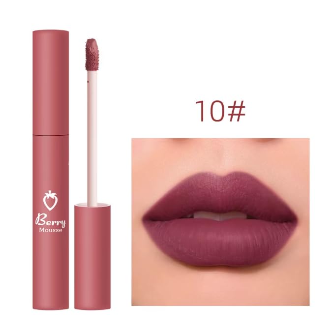 Matte Lipstick Nude Lipstick Long-lasting Waterproof (10), 3 ml (Pack of 1) - Image 2