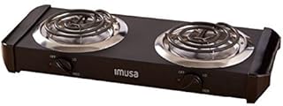 IMUSA USA GAU-80306 Electric Double Burner 1750-Watts , Black