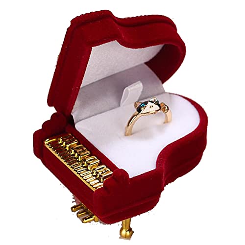 Ttiy Boîte à bijoux créative en forme de piano, boîte à bijoux mignonne, boîte de rangement pour collier, boîte cadeau de mariage pour femme Cover