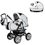 Bergsteiger Milano Kombikinderwagen + Autositz mit Travelsystem (Megaset 10 - teilig); Farbe: Black Edition