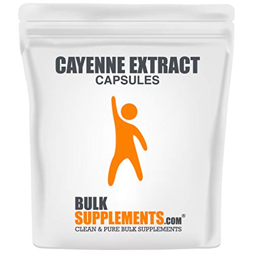 BulkSupplements.com Cayenne Extract - Cayenne Pepper Capsules - Cayenne Pepper Pills - Capsaicin Supplements - Pure Capsaicin (100 Gelatin Capsules - 100 Servings)