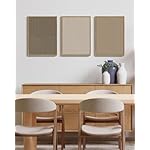 PHOPAGO Minimalist Abstract Framed Wall Art Modern Boho Neutral Line Wall Decor Geometric Artwork Kitchen Dining Room 11x14in Natural Framed - Image 2