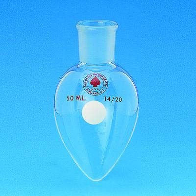 9477-36 Pear-Shaped Flask, 100mL Capacity, 24/40 Ground Joint