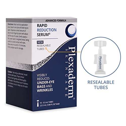 Plexaderm Rapid Reduction Eye Serum - Advanced Formula - Anti Aging Serum Visibly Reduces Under-Eye Bags, Wrinkles, Dark Circles, Fine Lines & Crow's Feet Instantly - Instant Wrinkle Remover For Face (0.76 Fl Oz) #TOP2