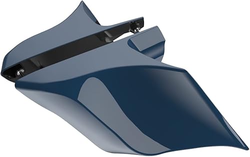 Miniatura 421 de Advanblack Barracuda - Cubiertas laterales estiradas plateadas (brillantes), paneles extendidos para Harley Touring Street Glide Road Glide Electra