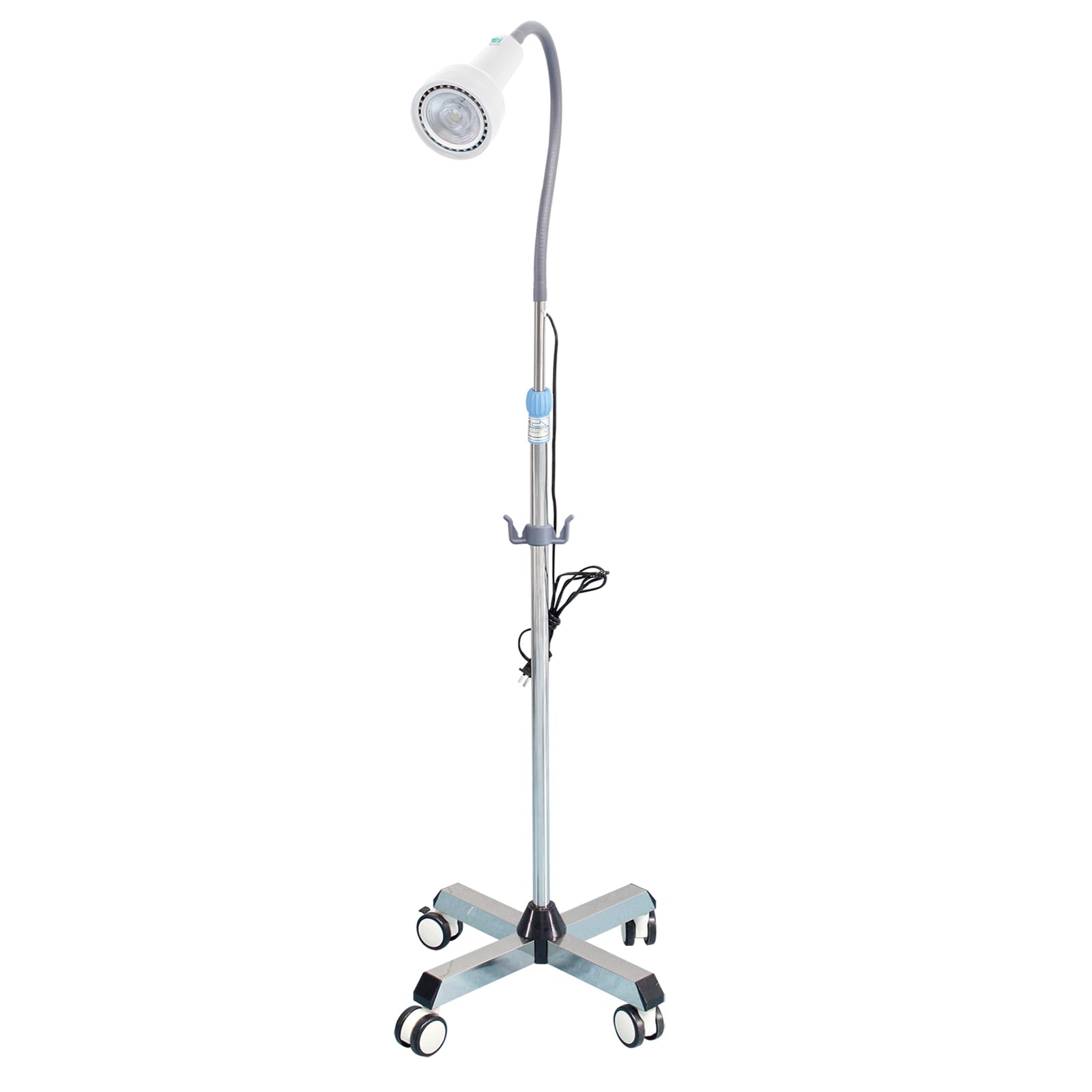 GSOIGSDKF 28W LED Surgical Light Medical Exam Lamp 360° Adjustable Retractable & Stainless Steel Base, Mobile Dental-Oral/Gynaecology Cold Light Exam for ENT, Surgery, Clinical Examinations