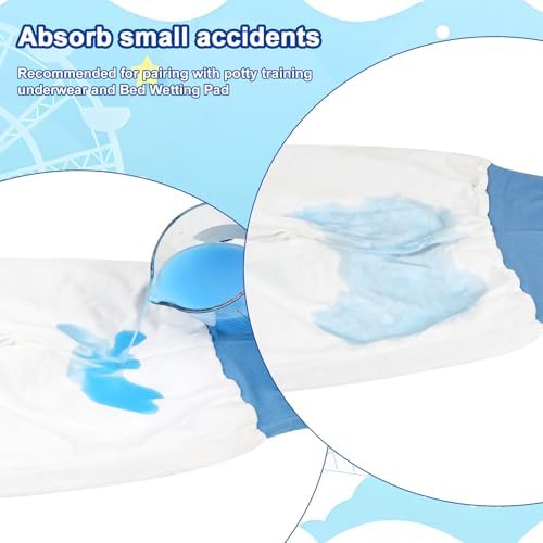 MOEMOE BABY 배변 훈련용 야뇨증 기저귀 바지, 야간 반바지, 블루. — 사진 3