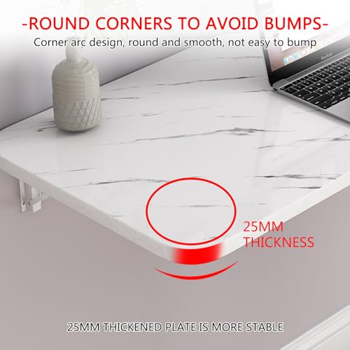 Table pliante murale pour petit studio encombré couleur noyer