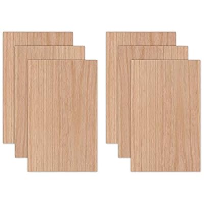 6 Packs of Red Oak | 3mm 1/8th inch, 12”x19.2” Premium Grade A1, Two Side, MDF Core, 9 Different Species Available Including Walnut, Cherry, Maple, White Oak, Knotty Pine, Sapele, Mahogany and Bamboo