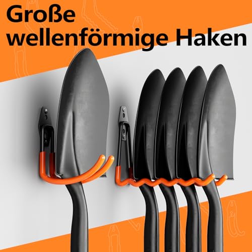 HSTMYFS Schwerlast Wandhaken (12er Set) – Haken für Garage, Werkstatt & Garten – Robuster Gerätehalter für Fahrräder, Leitern, Werkzeuge, Gartengeräte