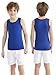 Poroka 5 Pack Boys' Tank Undershirt Sleeveless Tank Tops Assorted Colors Round Neck Cotton Tank Tops