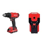 CRAFTSMAN V20* Cordless Drill/Driver Kit (CMCD701C2) w/CRAFTSMAN Stud Finder, 1-1/2-Inch Depth, AC Detection (CMHT77621)
