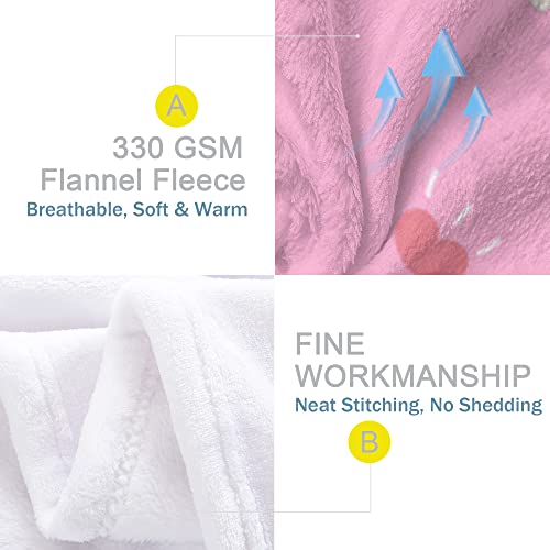 Throw Blanket For Couch, Cozy Warm Plush Fleece Throw Blanket For Kids Girls Baby Teens, Super Soft Flannel Blanket Decorative Fuzzy Throws For Sofa, Bed, Dorm, All Season (50 X 60 In, Pink Llama) #TOP2