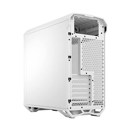 Image of Fractal Design Torrent Compact White - Clear Tint Tempered Glass Side Panel - Open Grille for Maximum air Intake - Two 180mm PWM Fans Included - Type C - ATX Airflow Mid Tower PC Gaming Case