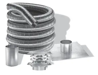 6'' DuraFlex SS 316 Basic Kit with 15' Flexible Stainless Steel Chimney Liner