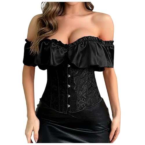 Corset en brocart romantique à manches ailes pour révéler la reine qui est en vous