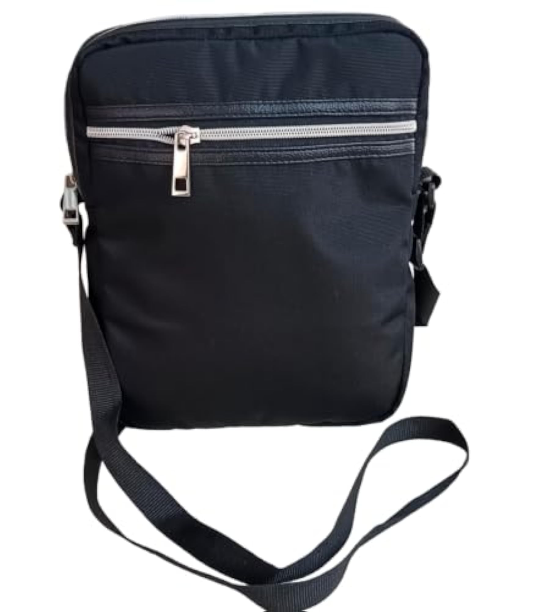 Unisex Black Nylon Sling Bag with Adjustable Strap