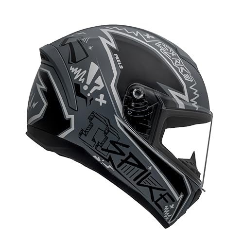 Peels Capacete Moto Fechado Spike II STK Cinza Dark Fosco/Preto 60