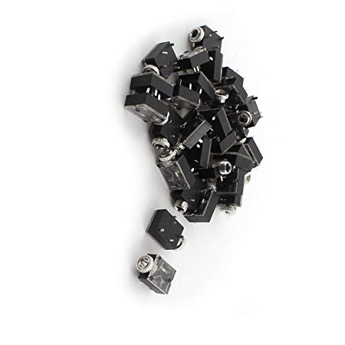 Aexit 30 piezas conector hembra de audio 3.5mm miniatura 1