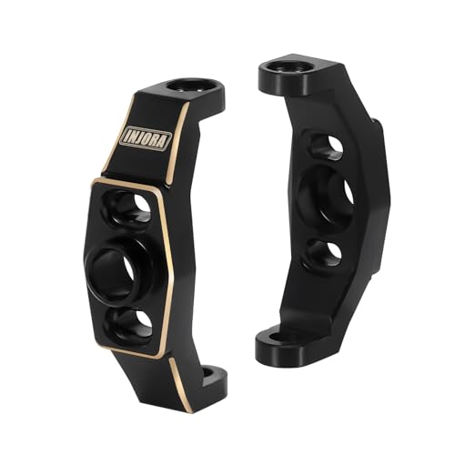 INJORA Brass Adjustable Caster Blocks - Clockable C Hub Carriers for 1/18 TRX4M RC Crawler Upgrade, 4g/pcs