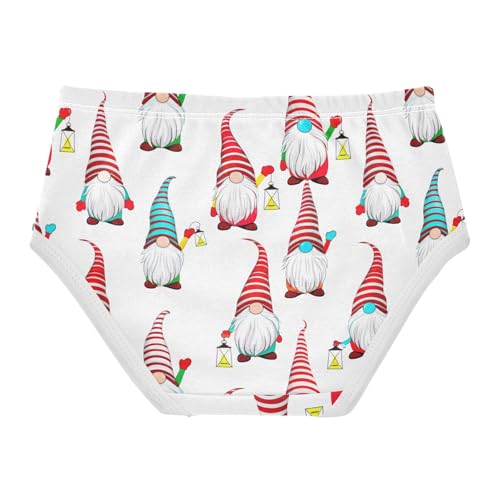 Joisal Toddler Girls Underwear 2t Cotton Panties Little Girl Bright Underpants Briefs Cute Christmas Gnomes White2