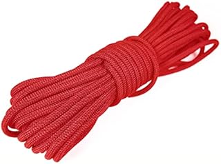 KuTi Kai 20M(64FT) Nylon Rope,Climbing Traction Tying Powerful Rope,Multi-functional Thick Tarp Hanging String for Gardening Design,Wedding,Fishing,DIY and Bundling(Black, 8MM)
