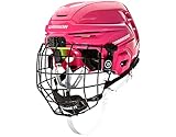 Warrior Alpha One Youth Hockey Helmet Combo with Cage (Pink)