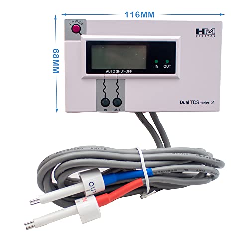 Image of Commercial Dual In-Line TDS Monitor Digital Water Quality Tester TDS Meter IN /OUT Water Quality Monitor 0-9990PPM