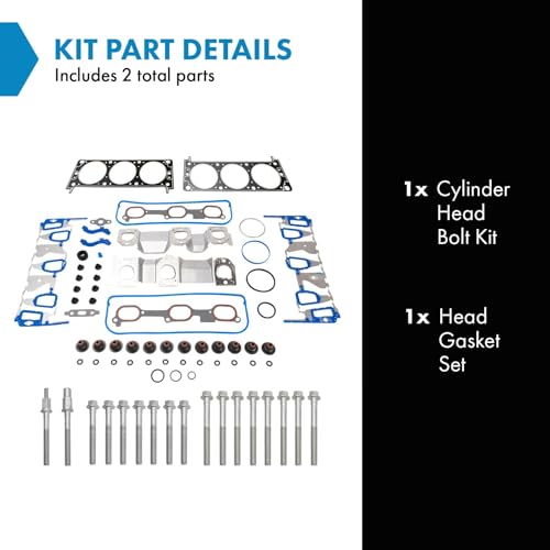 Image of TRQ Engine Cylinder Head Gasket & Bolt Set for Chevrolet Equinox Pontiac Torrent V6 3.4L