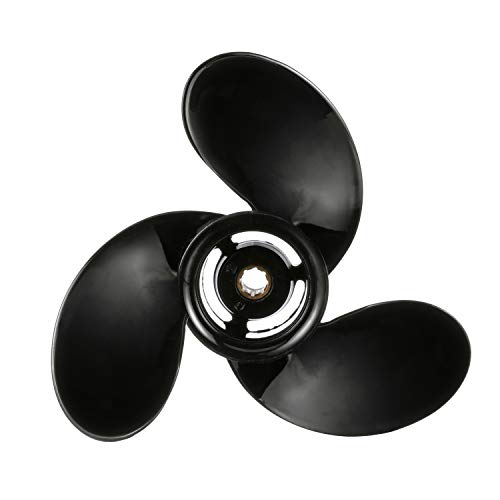 Quicksilver Black Diamond 3-Blade Aluminum Propeller, 9 dia x 7 pitch, Right Hand