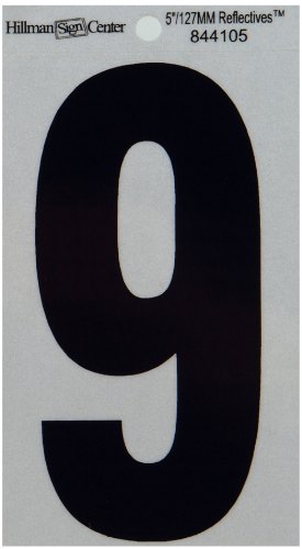 The Hillman Group numero 9 reflechissant 5-1/4 po noir argent