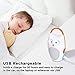 Baby Sleep Soother Sound Machine - Portable & Rechargeable White Noise Machine with Amber Nightlight for Baby, Kids, Home & Travel