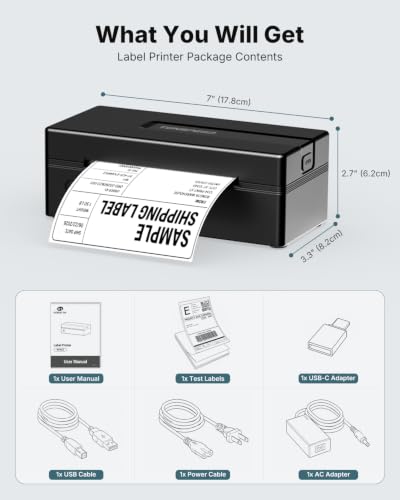 Bluetooth Thermal Shipping Label Printer SET DROPS TO - image 8