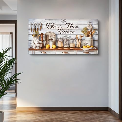 PHAOHUAXM Large Canvas Wall Art For Living Room Farmhouse Wall Decor For Bedroom Office Mural Kitchen And Restaurant Oil Painting Printed Artworks Picture Room Home Decoration Aesthetics 20"x40" by PHAOHUAXM - Used condition - Image 8