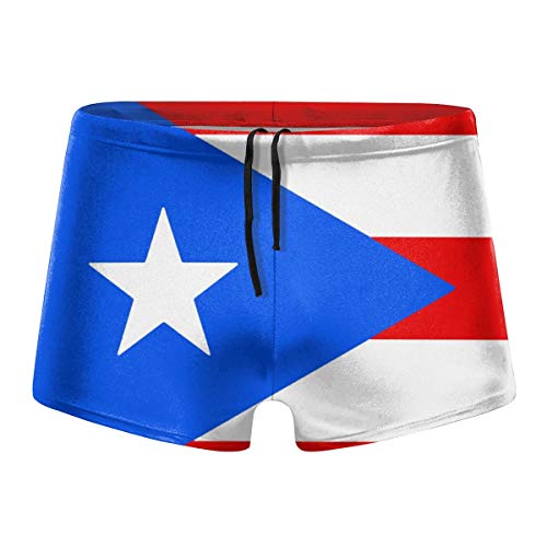 Puerto Rican Flag Men Swimwear Swimsuits Surf Board Boxer Shorts Trunks