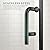 Pivot Shower Door,34 in. W x 72 in. H Hinged Single Panel Swing Glass Shower Door with SGCC 1/4" Clear Tempered Glass Reversible Installation Matte Black Handle Glass Door