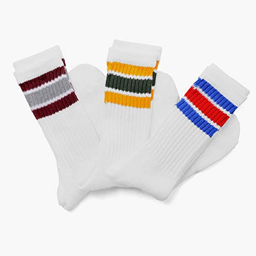 Healthknit（ヘルスニット） SKATE SOCKS ３本ラインクルー