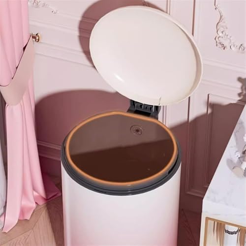Bote de basura de acero inoxidable con pie para sala y baño 5