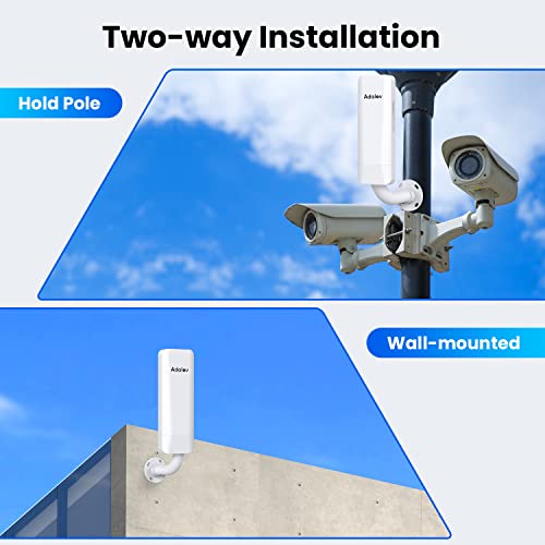 2-Pack Universal Antenna Mount, Adalov Outdoor Wireless Bridge Bracket Mount, Pole Mount For Point To Point Ap Access, Non-Adjustable Bracket For Wall, Eave Or Roof Mounting #TOP3