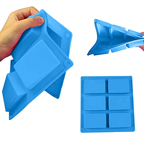 Zeepvormen silicone, zeepvorm, 2 stuks van 6 rechthoekige zeepvormen, zeepvorm, siliconen, siliconen vormen, zeep… - Image 7