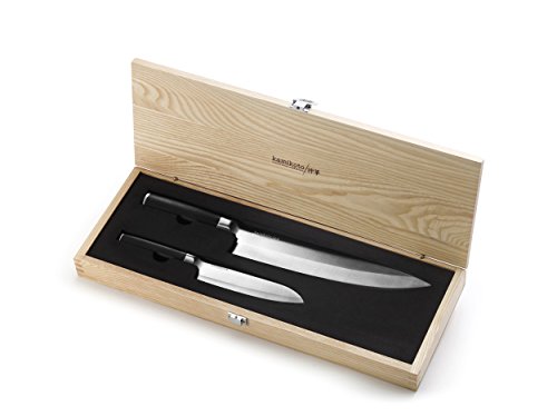 Kamikoto - Senshi Dual Knife Set With Wooden Display Stand #TOP5