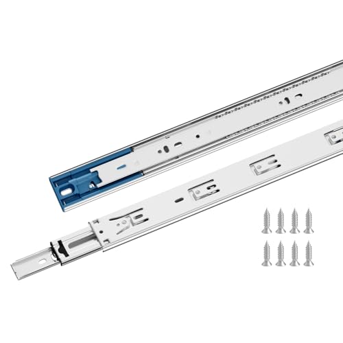 Goldenwarm Soft Close Drawer Slides, Heavy Duty Side Mount 100lb Capacity, Full Extension Ball Bearing Cabinet Glides for Kitchen, 10 Pair 20 Pack 20 Inch by Goldenwarm - Used condition - US$88.66
