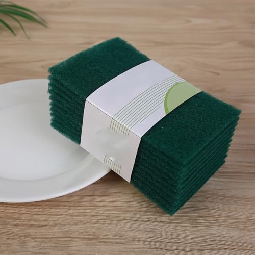 Image of 10PCS Heavy Duty Cleaning Scrubbing Pads for Kitchen Bathroom Household Cleaning Dish Scrub Sponges