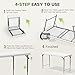 Ortus Collective Folding Table 4 Foot - 3-Position Adjustable Height, Heavy Duty 400 lbs Capacity - Portable Tables Folding for Camping, Party, Indoor & Outdoor Use, 1 Pack