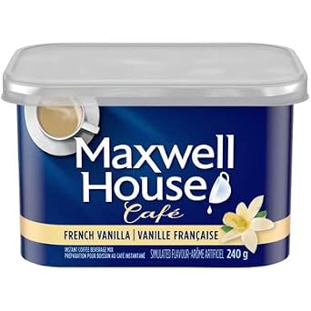 Maxwell House Cafe, French Vanilla, Instant Coffee, 240g/8.5oz., Imported from Canada