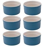 Mrs. Anderson's Baking Ceramic 2-Ounce Ramekin, Set of 6, Bayberry Blue