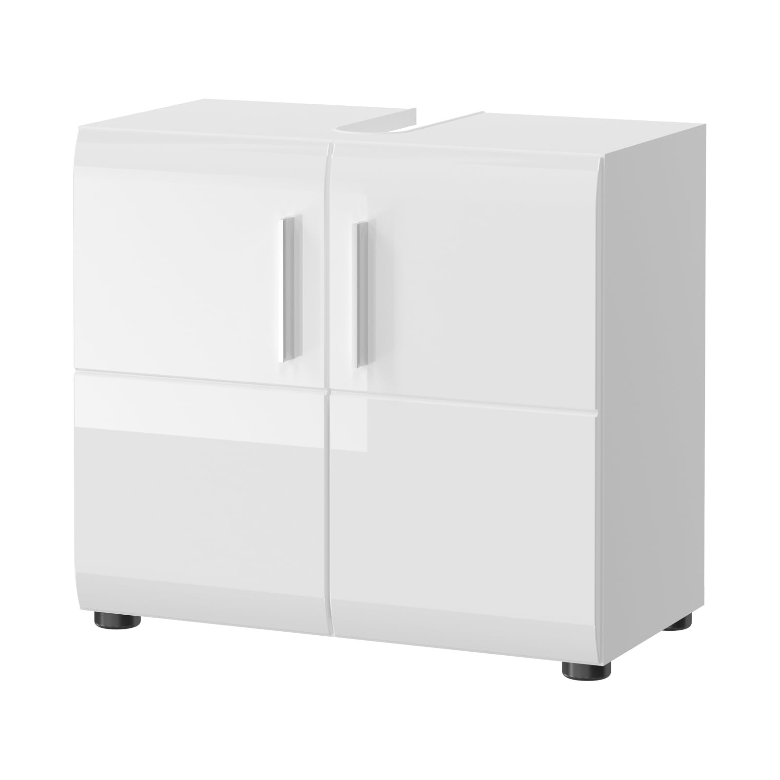 Inn.Furn Waschbeckenunterschrank Hunter in Weiß Hochglanz, 60 x 54 cm