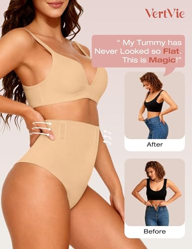 Image of Vertvie Tummy Control Shapewear Shorts Butt Lifting Seamless | Breathable Micro-hole Fabric, High Waisted Body Shaper, Everyday Comfort, Thigh Slimmer, Invisible, Girdles for Under Dresses