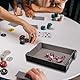 SIQUK Magnetisches Würfeltablett Rechteckiges Würfelbrett Faltbar Würfelbretter Samt Leder Würfelteller für Dungeons and Dragons, Gray